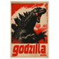 Poster Japonais Godzilla ( 60x90-cm-Bois-clair)