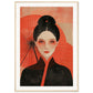 Poster Japonais Portrait ( 70x100-cm-Bois-clair)