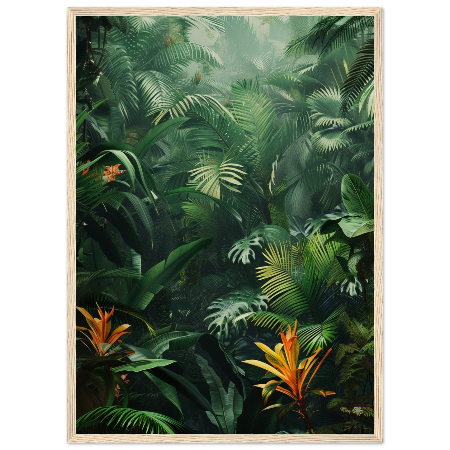 Poster Jungle ( 50x70-cm-Bois-clair)