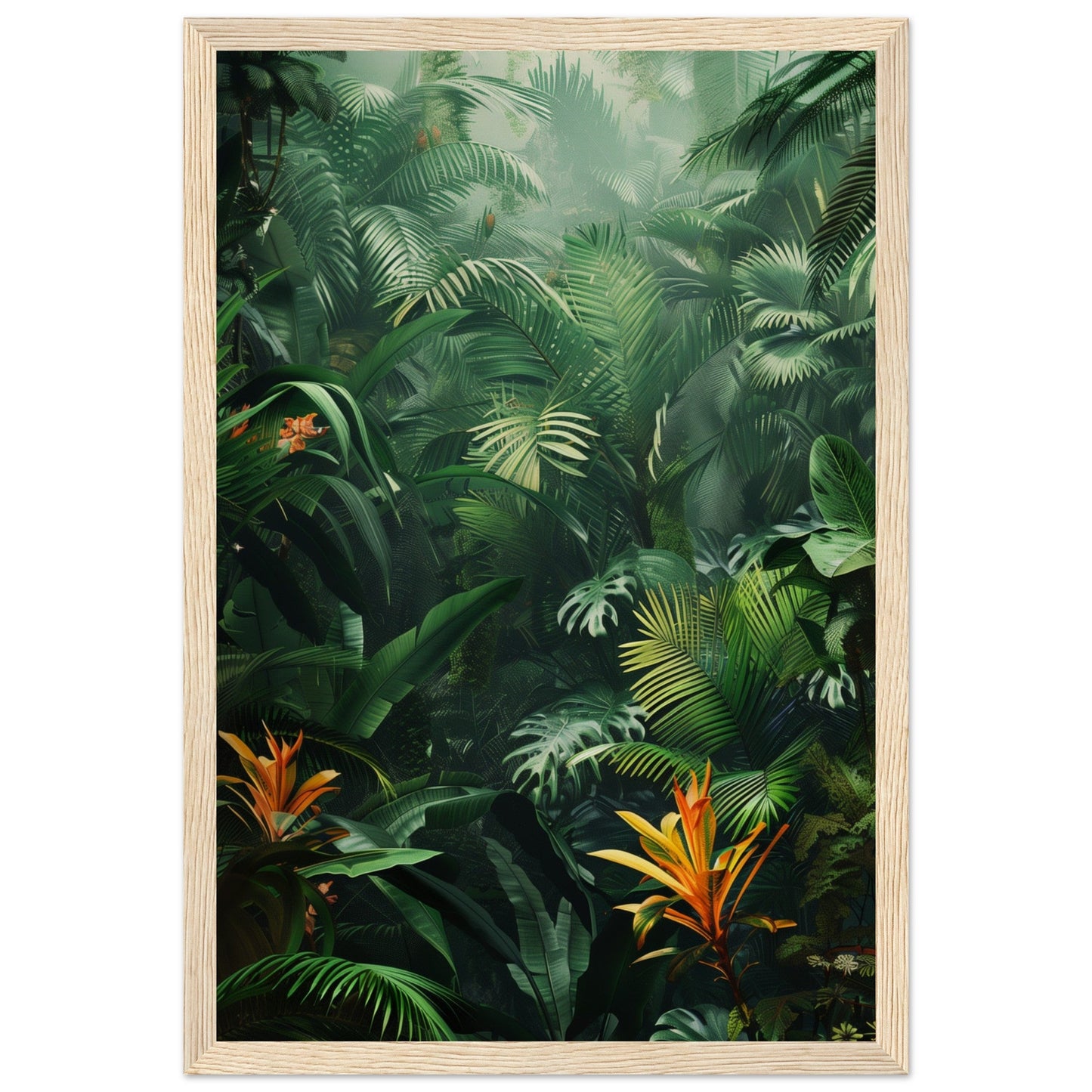 Poster Jungle ( 30x45-cm-Bois-clair)