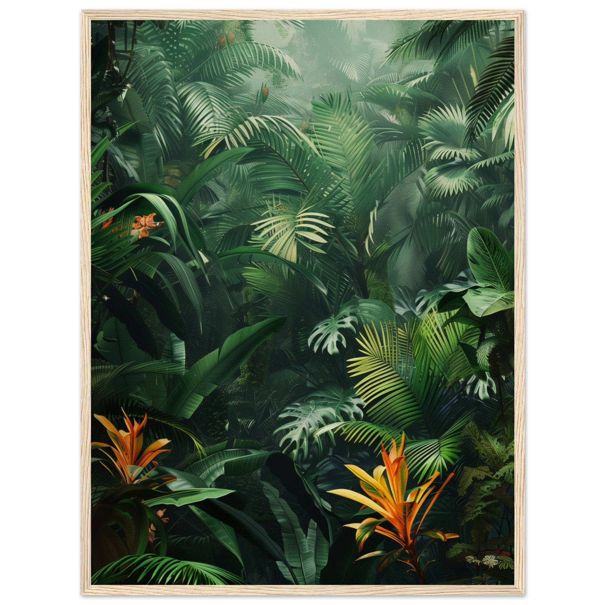 Poster Jungle ( 60x80-cm-Bois-clair)