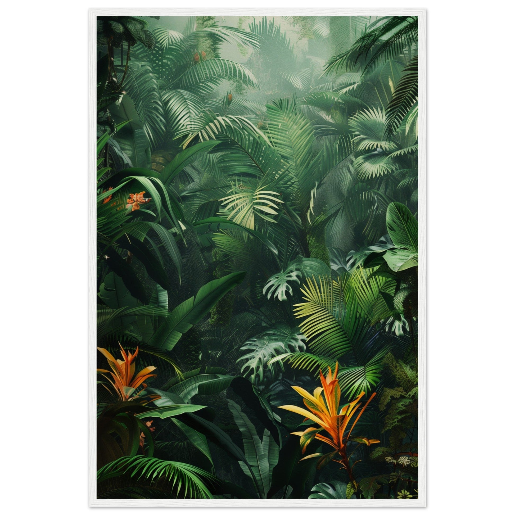 Poster Jungle ( 60x90-cm-Bois-blanc)