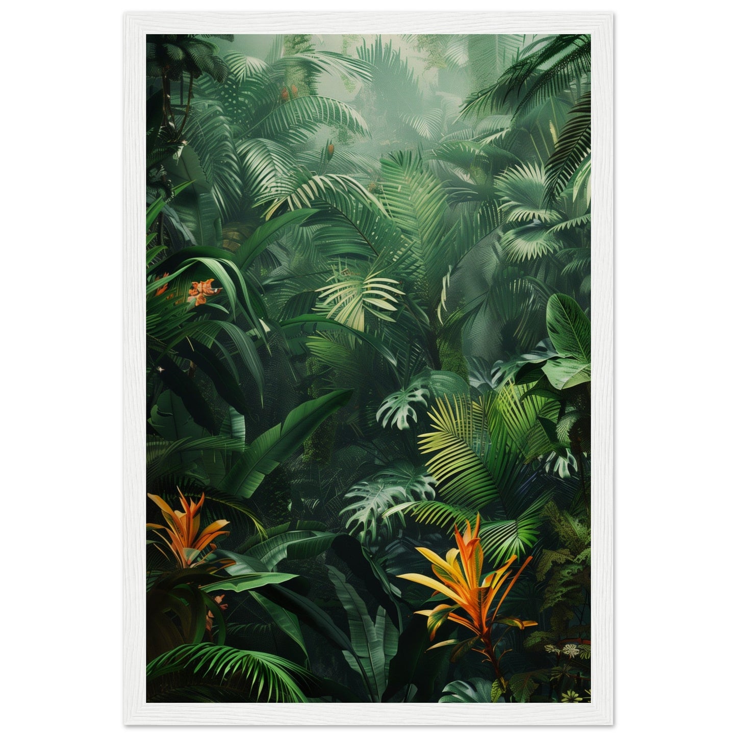 Poster Jungle ( 30x45-cm-Bois-blanc)