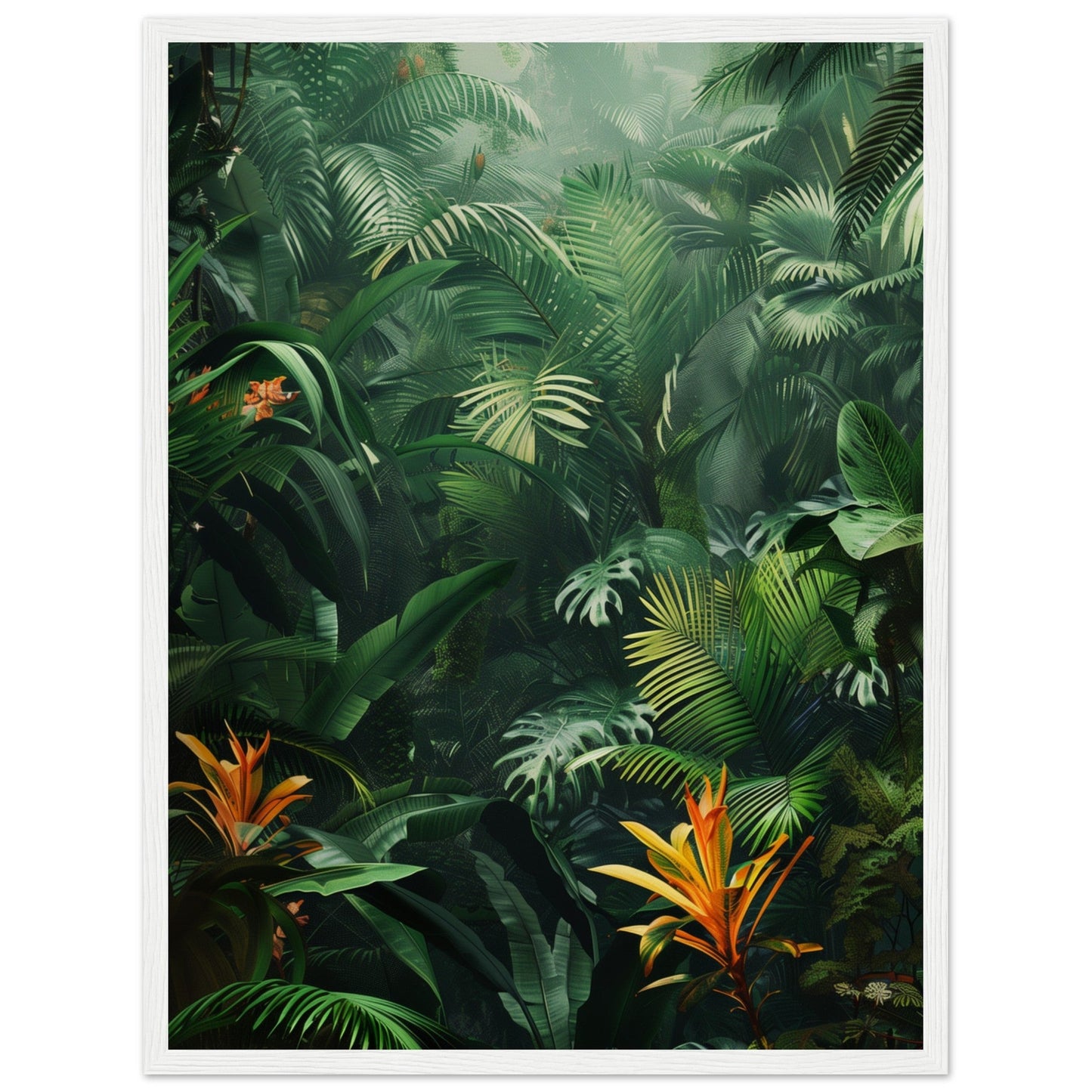 Poster Jungle ( 45x60-cm-Bois-blanc)