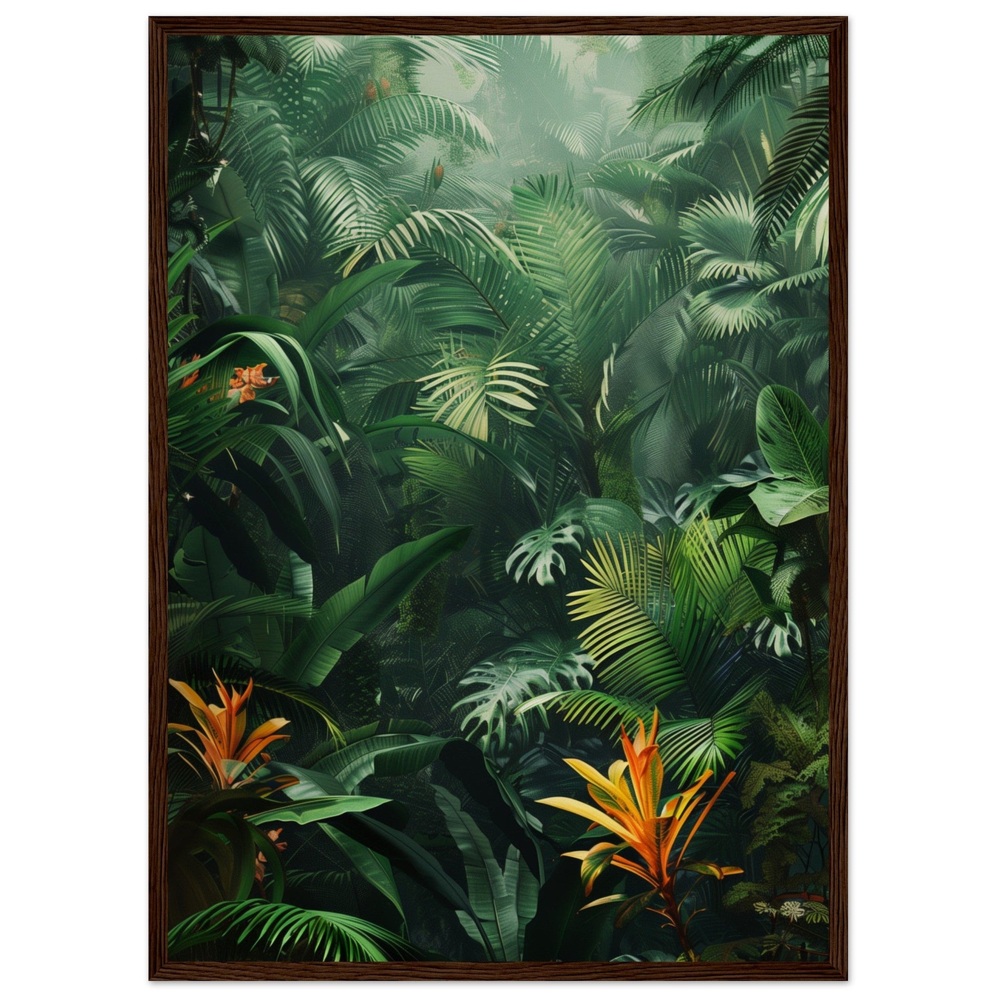 Poster Jungle ( 50x70-cm-Bois-foncé)