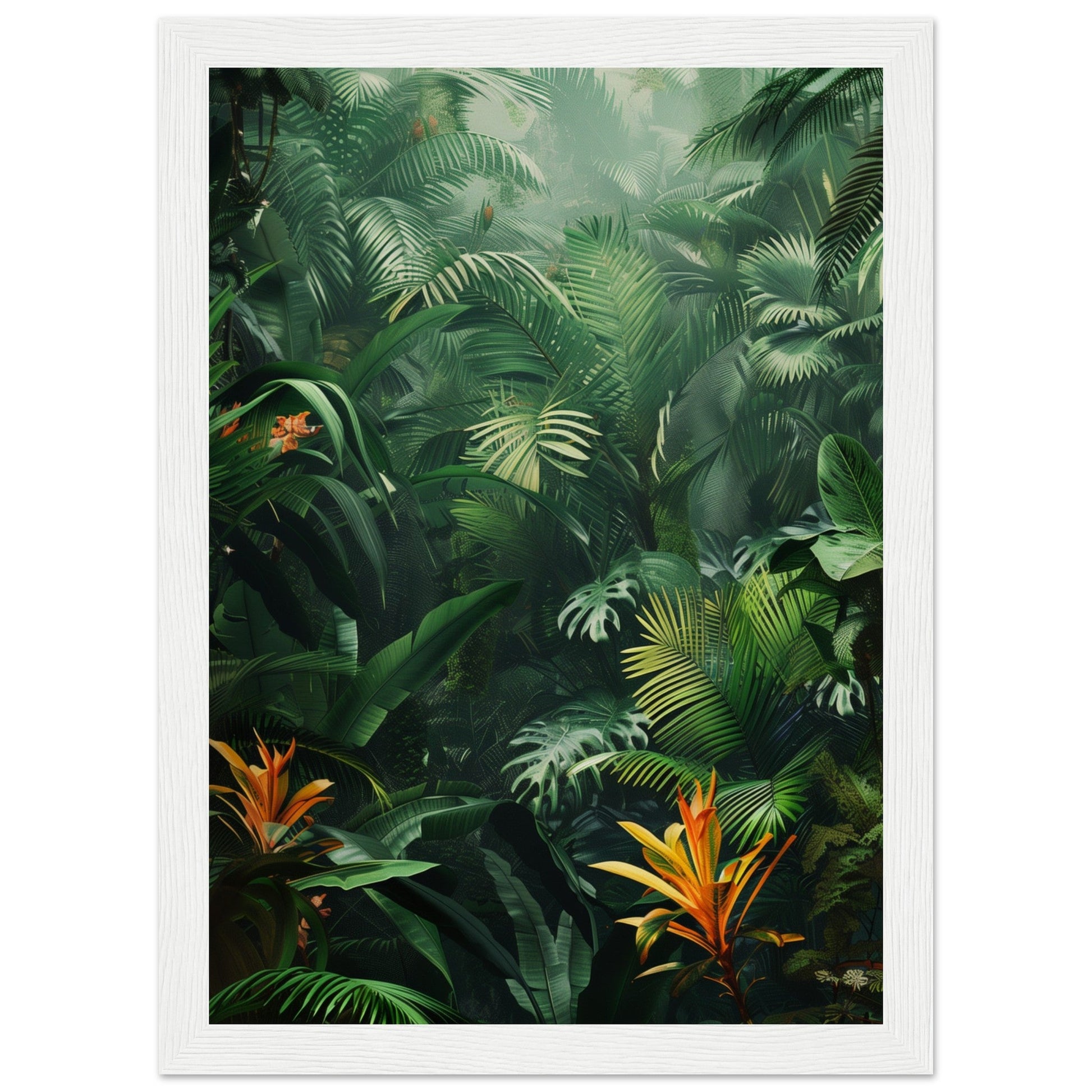 Poster Jungle ( 21x29.7-cm-Bois-blanc)