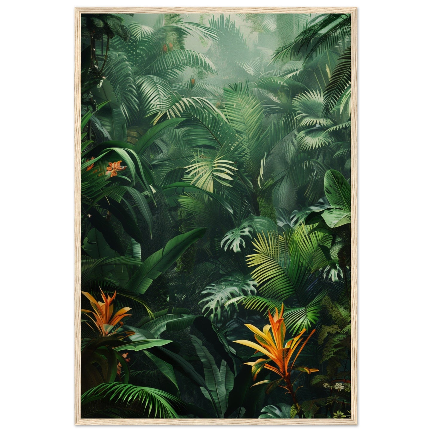 Poster Jungle ( 60x90-cm-Bois-clair)