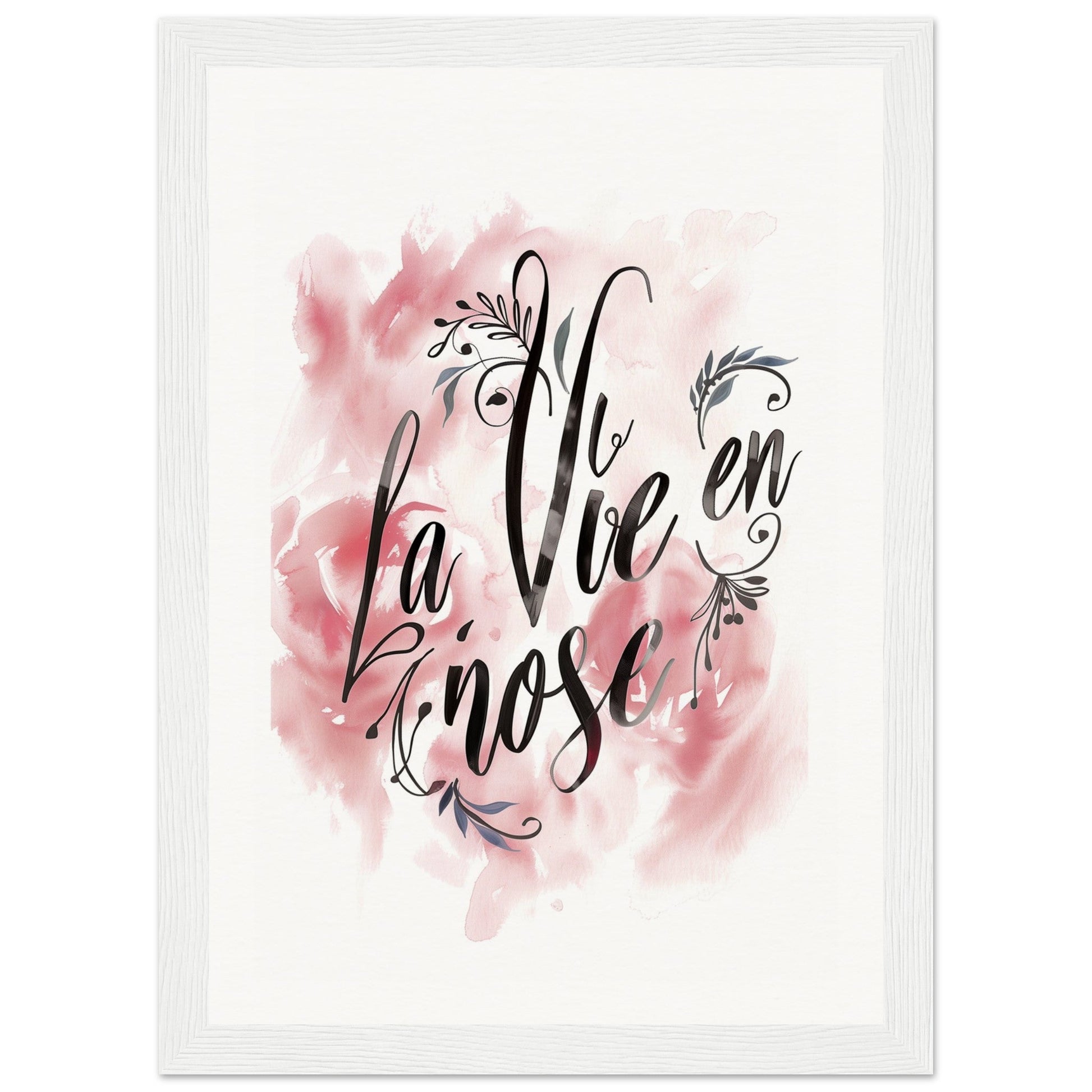 Poster La Vie En Rose ( 21x29.7-cm-Bois-blanc)