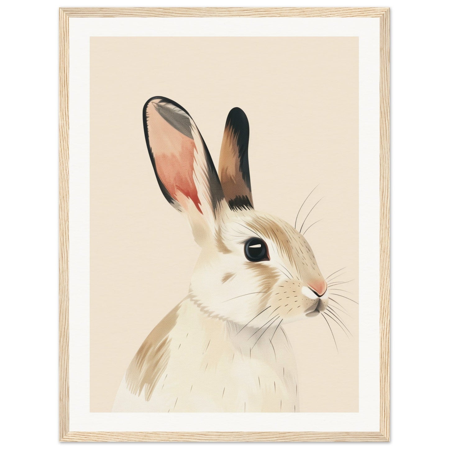 Poster Lapin Chambre Bébé ( 45x60-cm-Bois-clair)