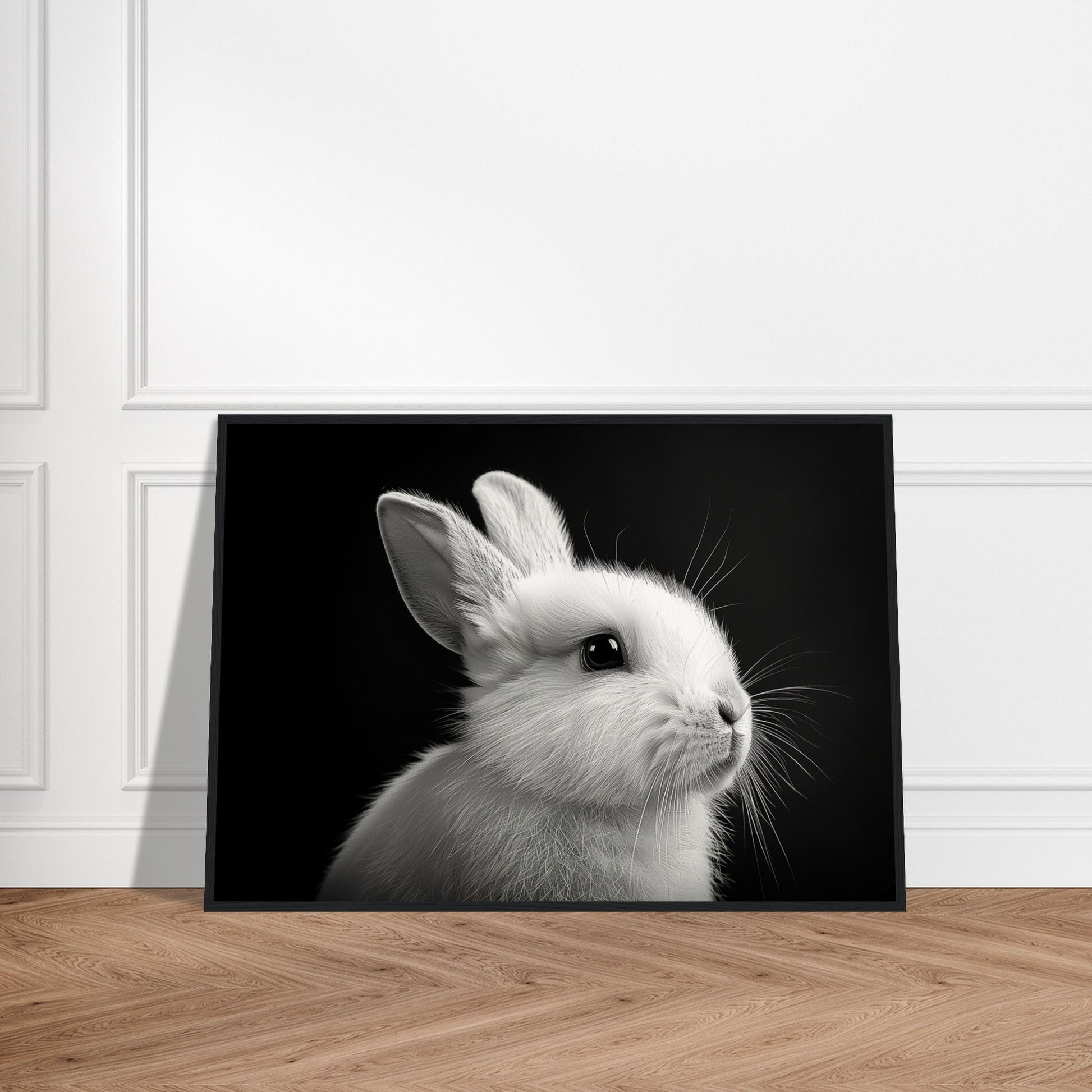 Poster Lapin Noir et Blanc ( )