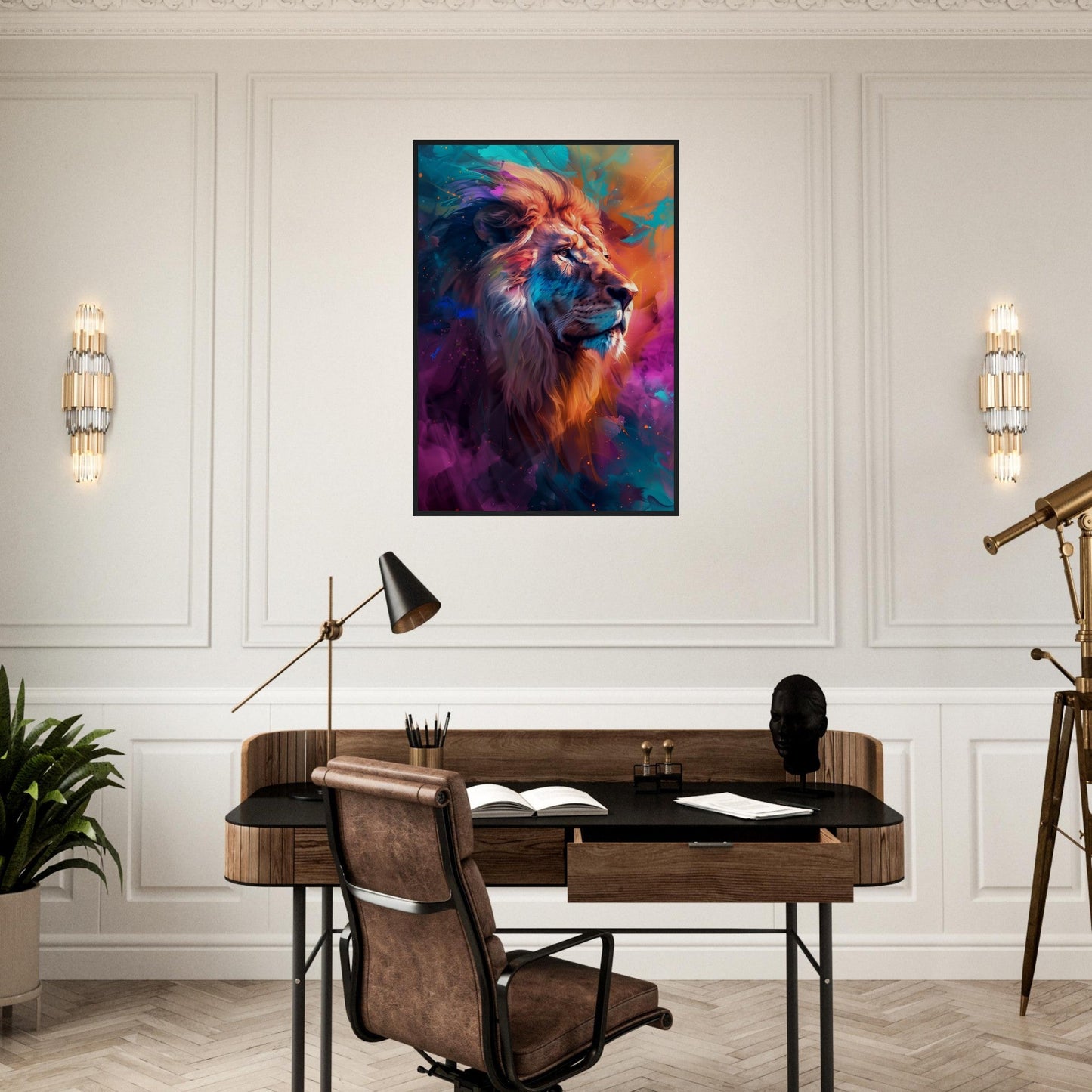 Poster Lion Couleur ( )