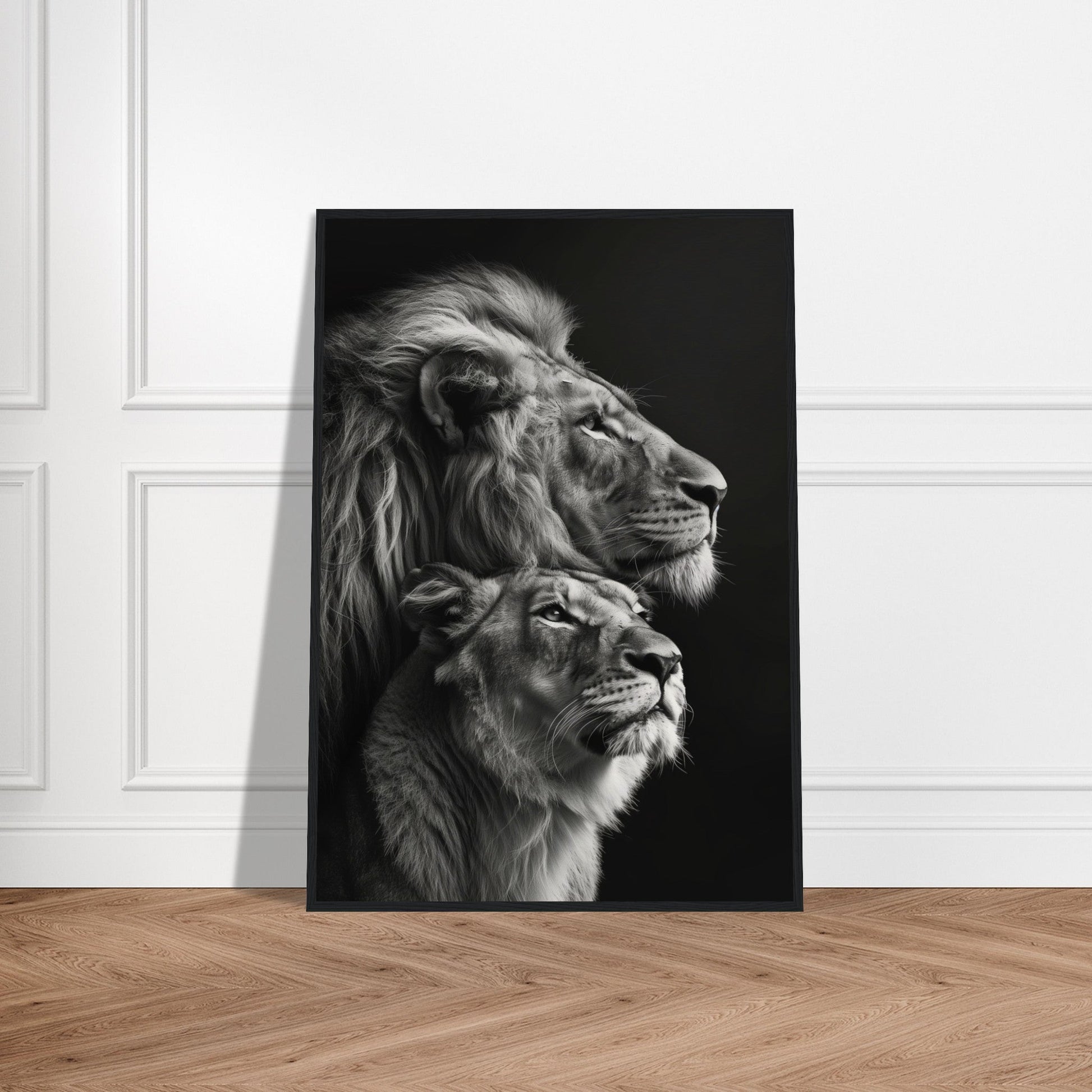 Poster Lion et Lionne Design ( )