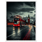 Poster Londres Bus Rouge ( 45x60-cm-Bois-blanc)