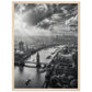 Poster Londres Noir et Blanc ( 45x60-cm-Bois-clair)