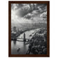 Poster Londres Noir et Blanc ( 21x29.7-cm-Bois-foncé)