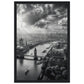 Poster Londres Noir et Blanc ( 30x45-cm-Bois-noir)