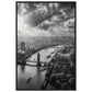 Poster Londres Noir et Blanc ( 60x90-cm-Bois-noir)