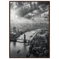 Poster Londres Noir et Blanc ( 70x100-cm-Bois-foncé)