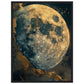 Poster Lune ( 45x60-cm-Bois-noir)