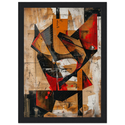 Poster Marron ( 21x29.7-cm-Bois-noir)