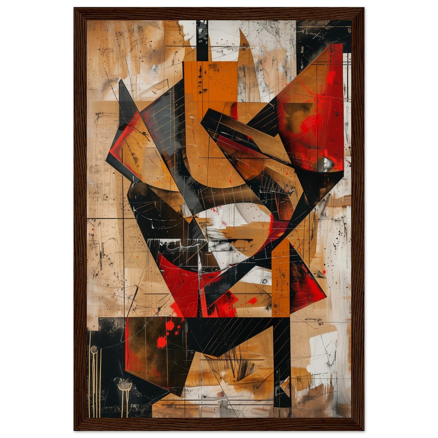 Poster Marron ( 30x45-cm-Bois-foncé)