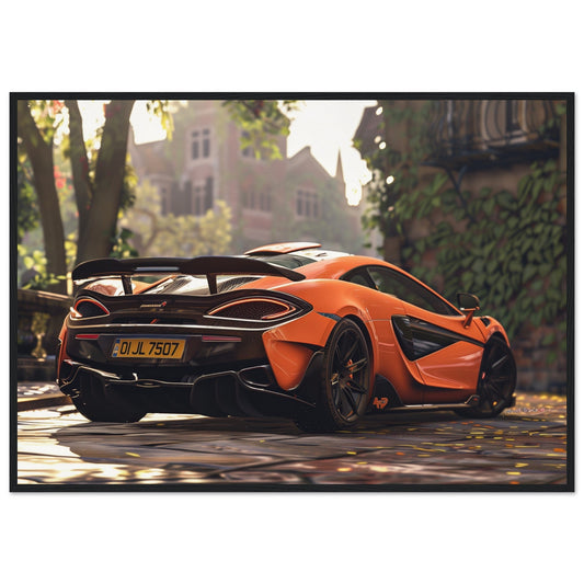 Poster McLaren 570s ( 70x100-cm-Bois-noir)