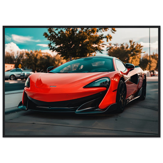 Poster McLaren 600LT ( 70x100-cm-Bois-noir)