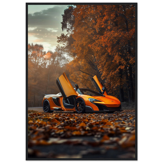 Poster McLaren 675LT ( 70x100-cm-Bois-noir)