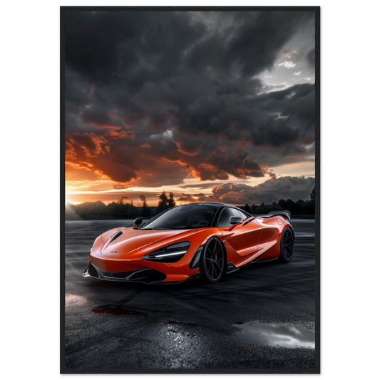 Poster McLaren 720s ( 70x100-cm-Bois-noir)