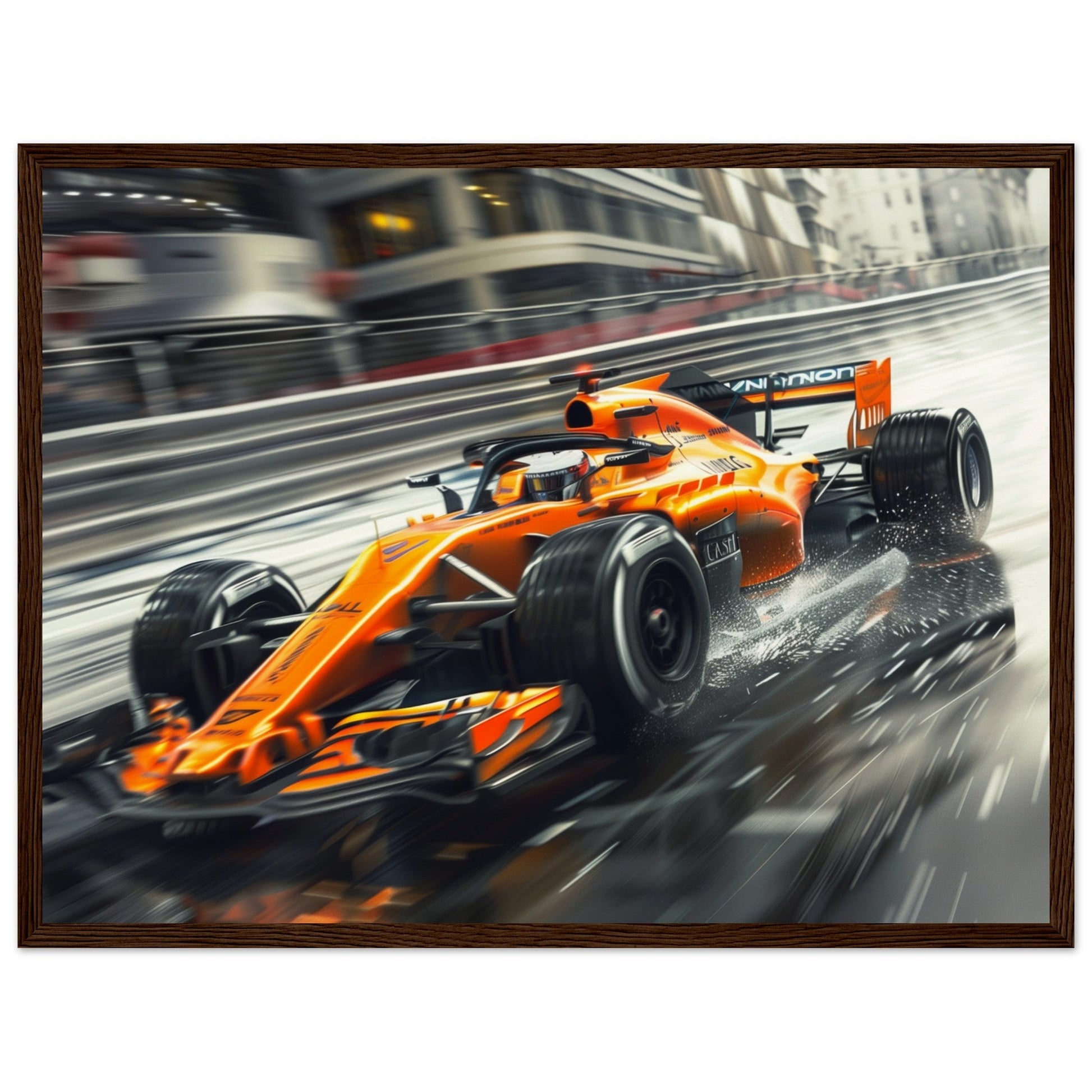 Poster McLaren F1 ( 45x60-cm-Bois-foncé)