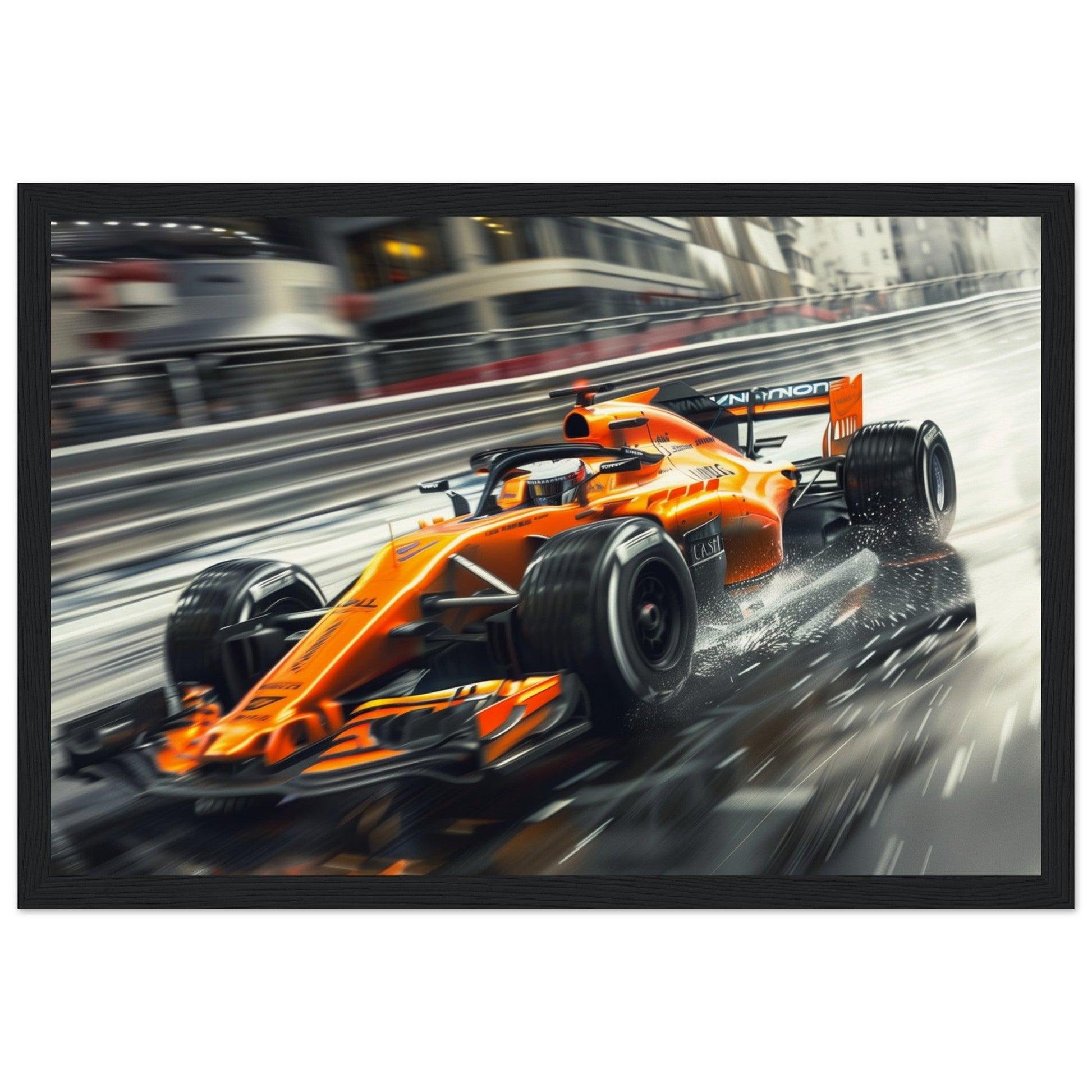 Poster McLaren F1 ( 30x45-cm-Bois-noir)