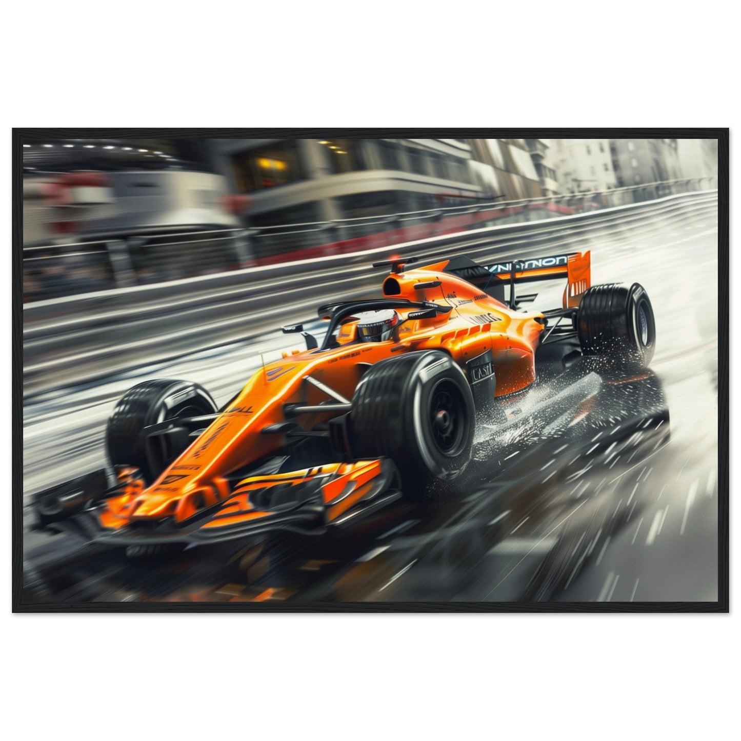 Poster McLaren F1 ( 60x90-cm-Bois-noir)