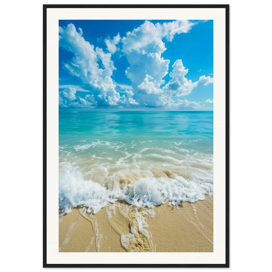 Poster Mer Et Plage ( 70x100-cm-Bois-noir)