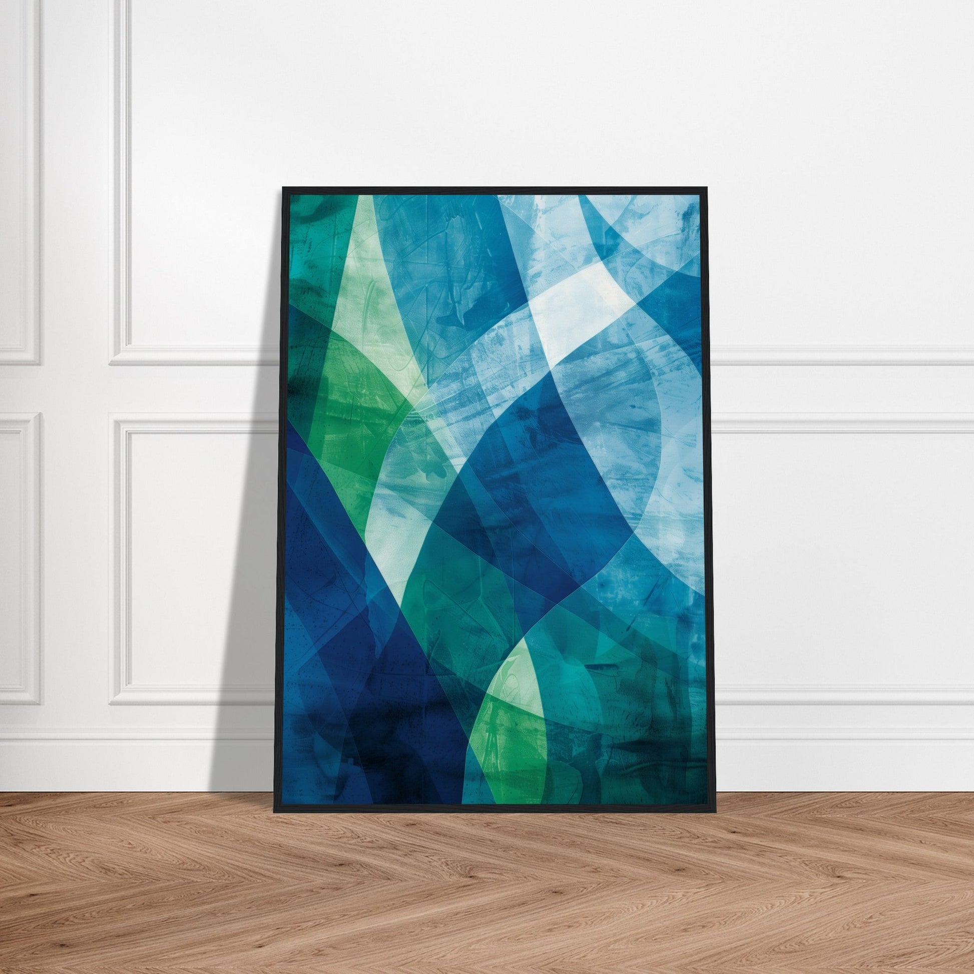 Poster Moderne Bleu et Vert ( )