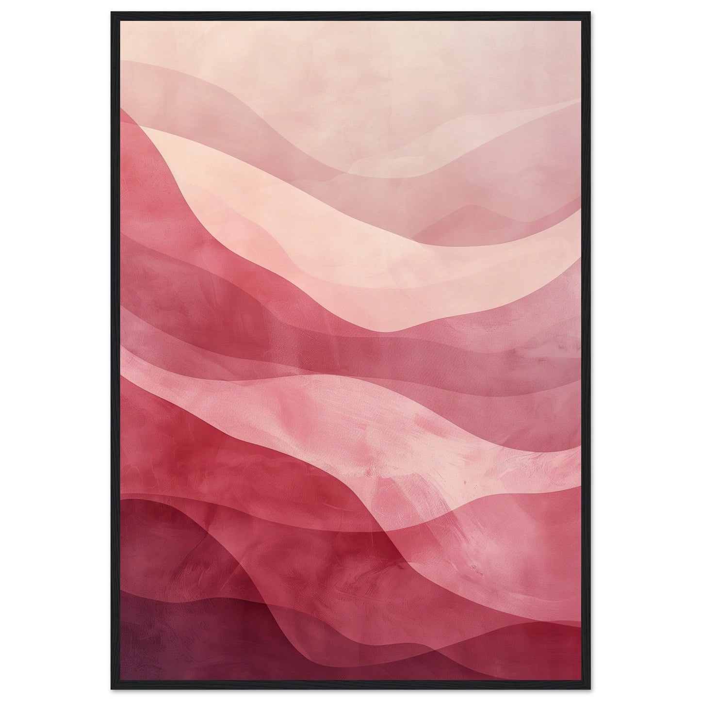 Poster Moderne Couleur Rose ( 70x100-cm-Bois-noir)