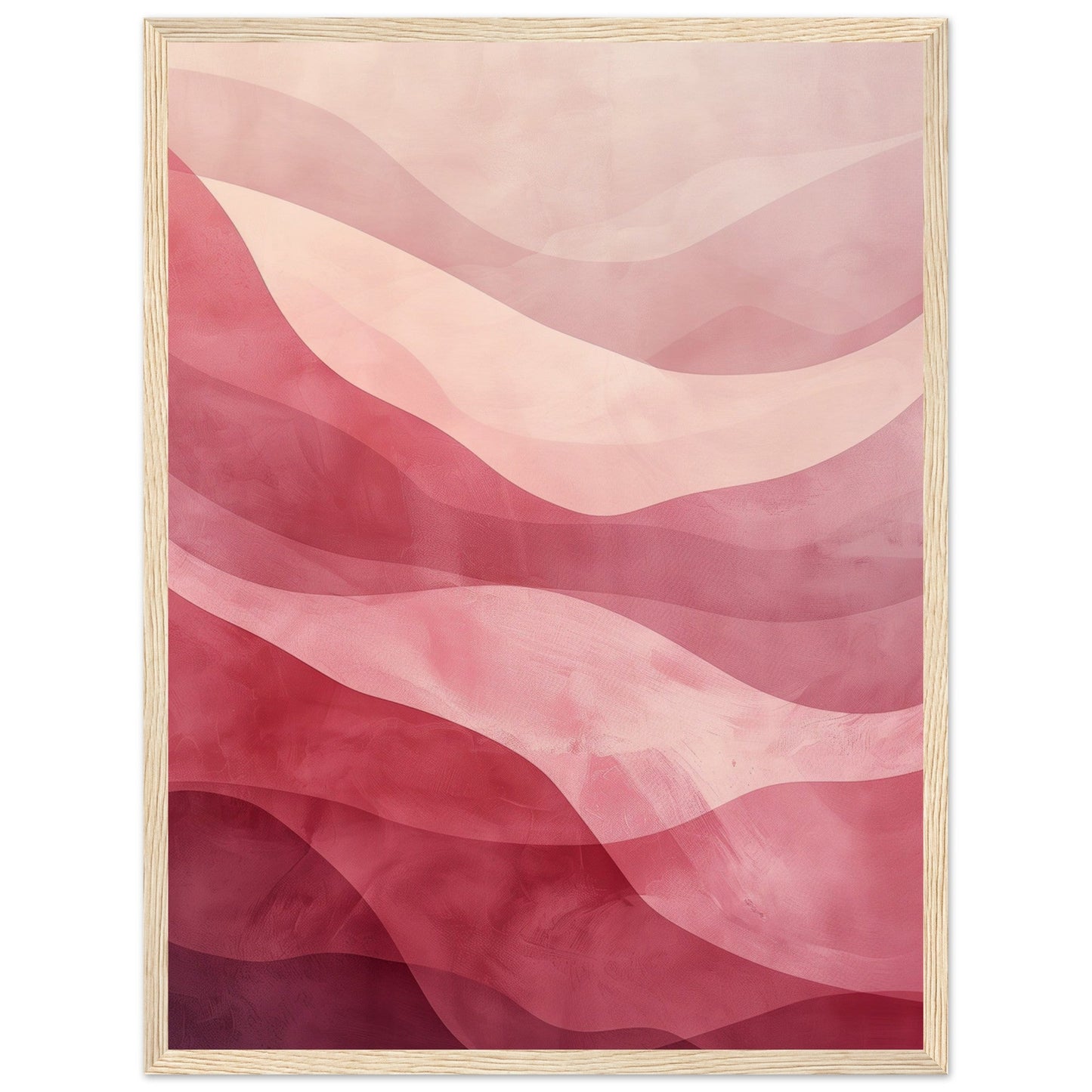 Poster Moderne Couleur Rose ( 45x60-cm-Bois-clair)