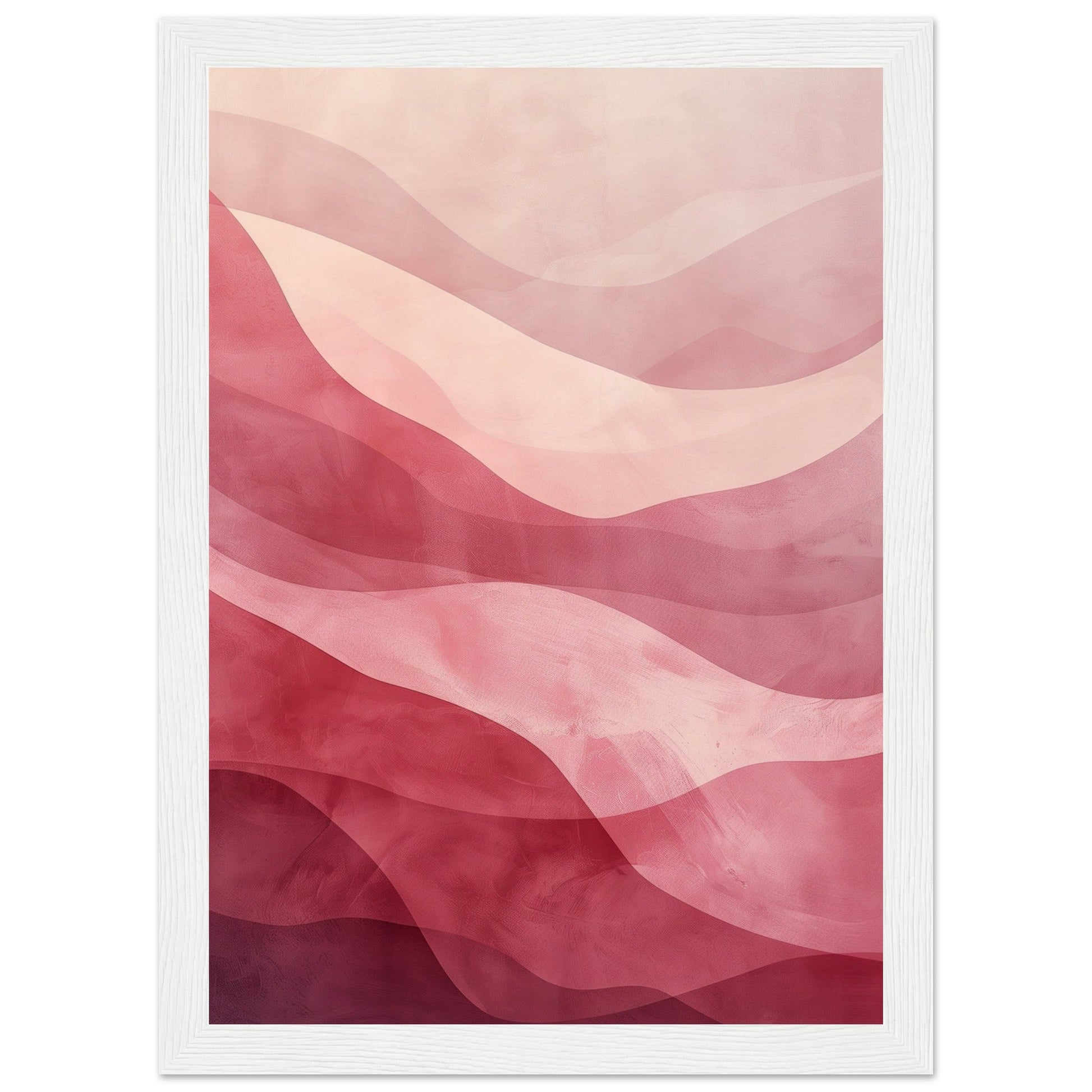 Poster Moderne Couleur Rose ( 21x29.7-cm-Bois-blanc)