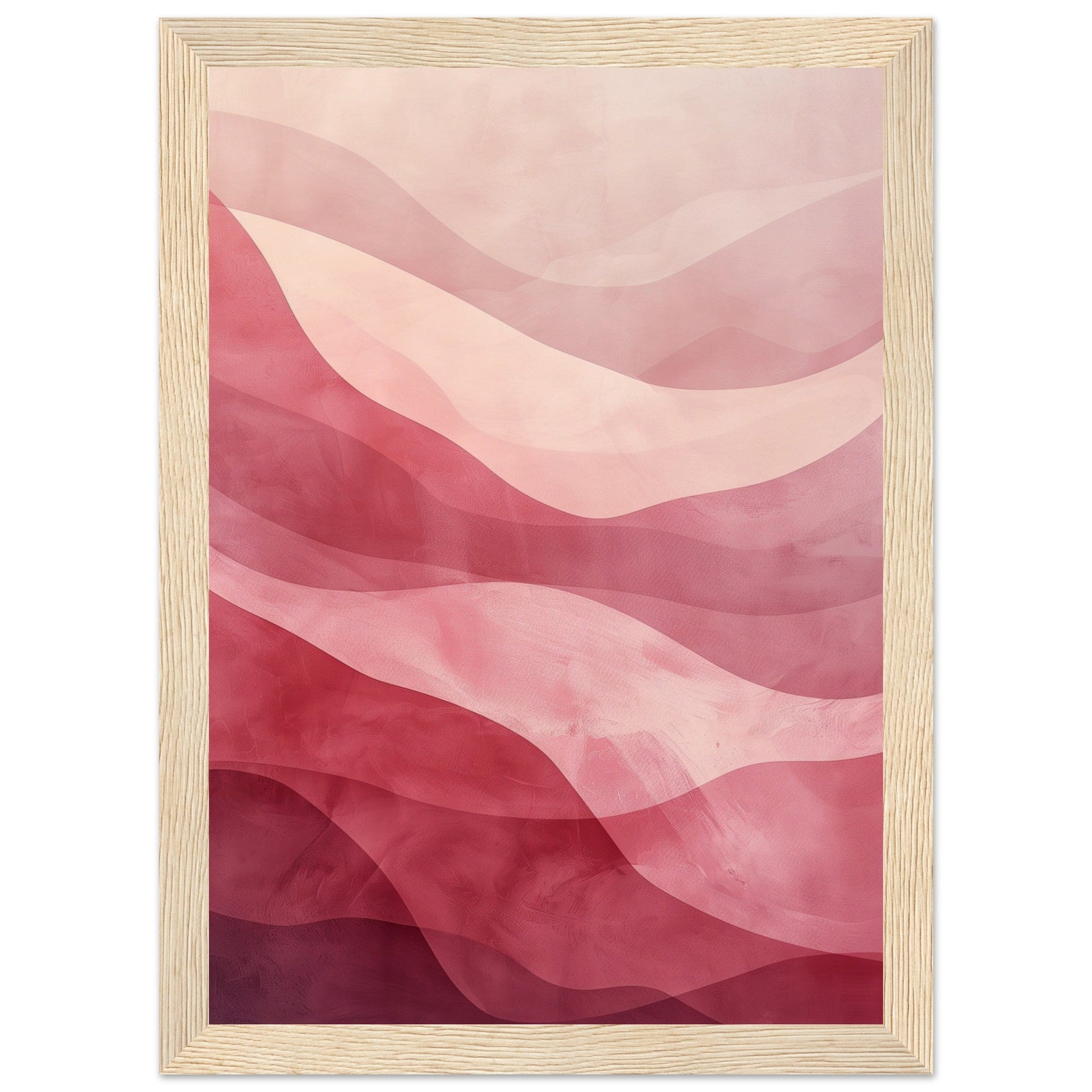 Poster Moderne Couleur Rose ( 21x29.7-cm-Bois-clair)