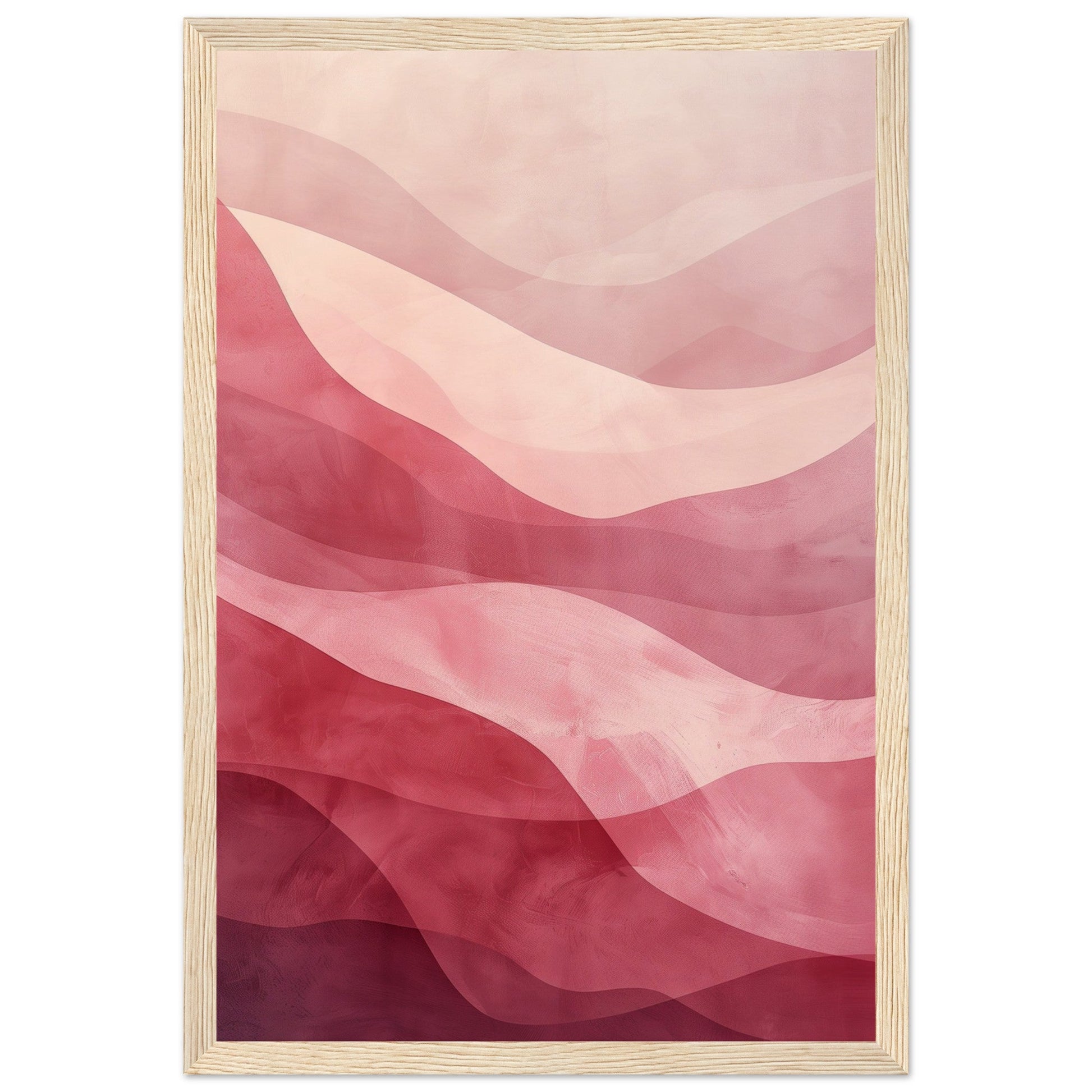 Poster Moderne Couleur Rose ( 30x45-cm-Bois-clair)