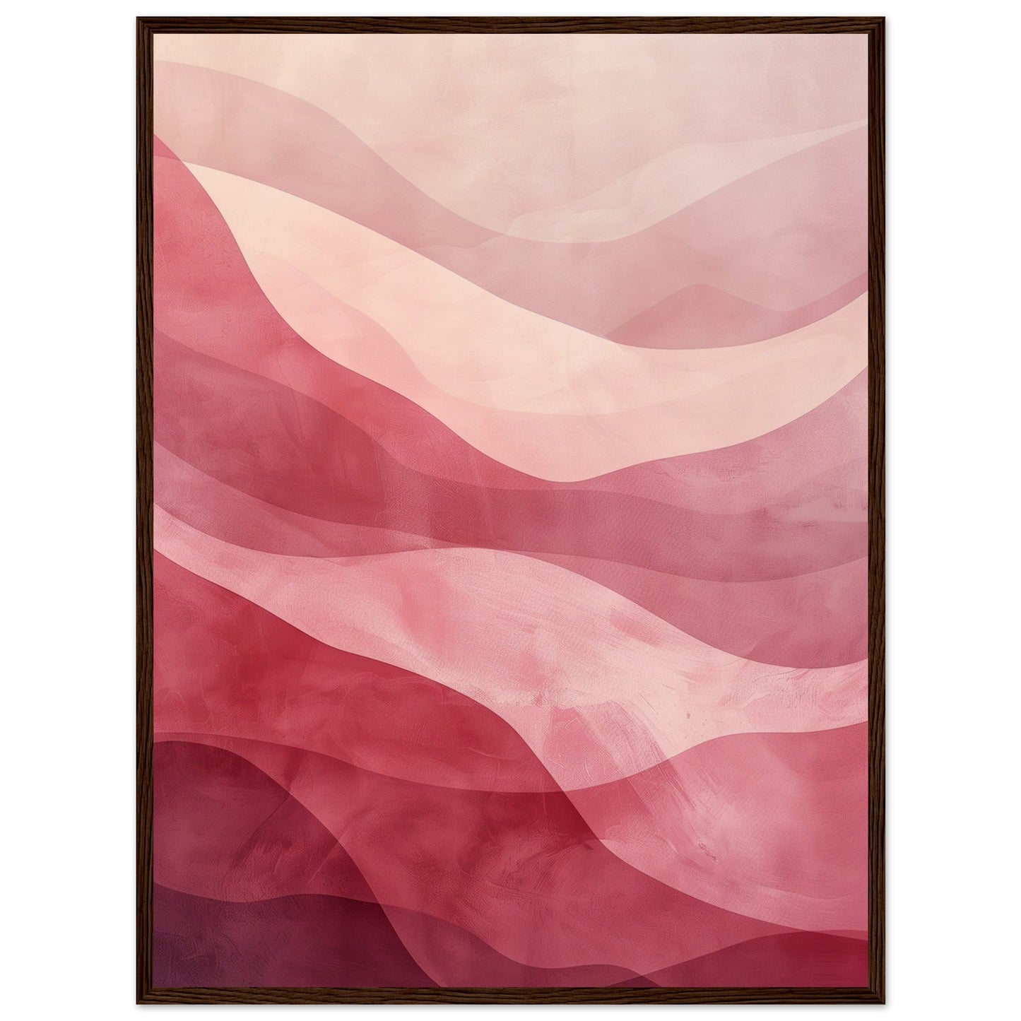 Poster Moderne Couleur Rose ( 60x80-cm-Bois-foncé)