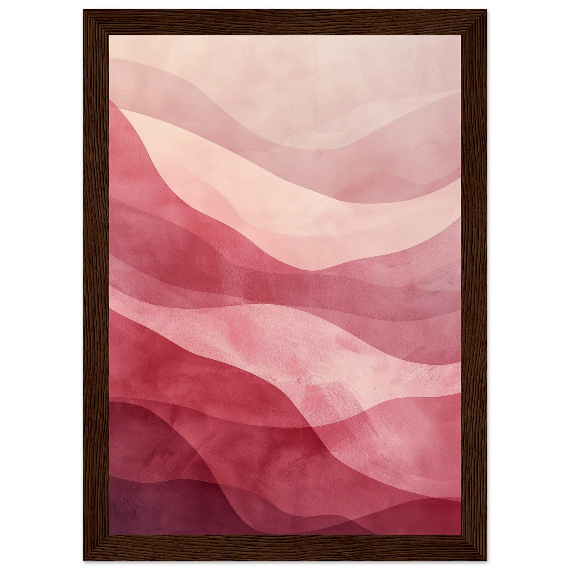 Poster Moderne Couleur Rose ( 21x29.7-cm-Bois-foncé)