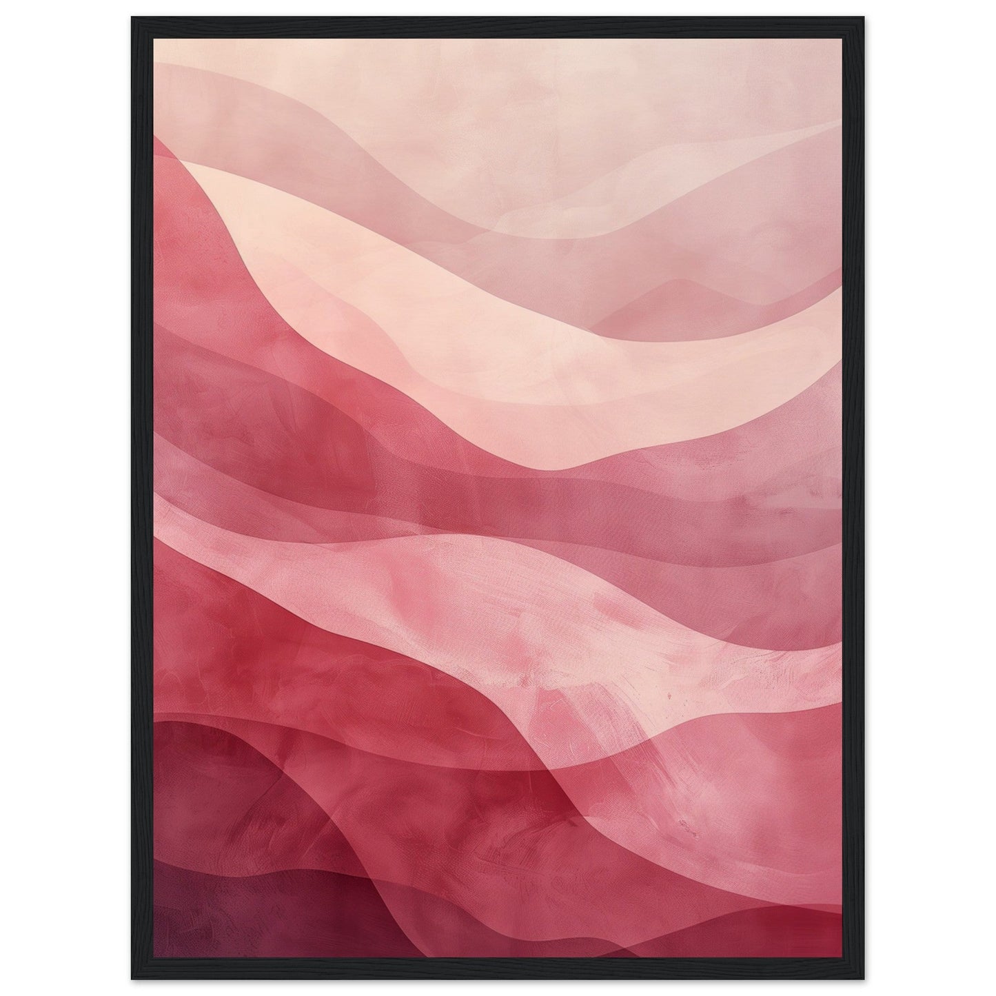 Poster Moderne Couleur Rose ( 45x60-cm-Bois-noir)