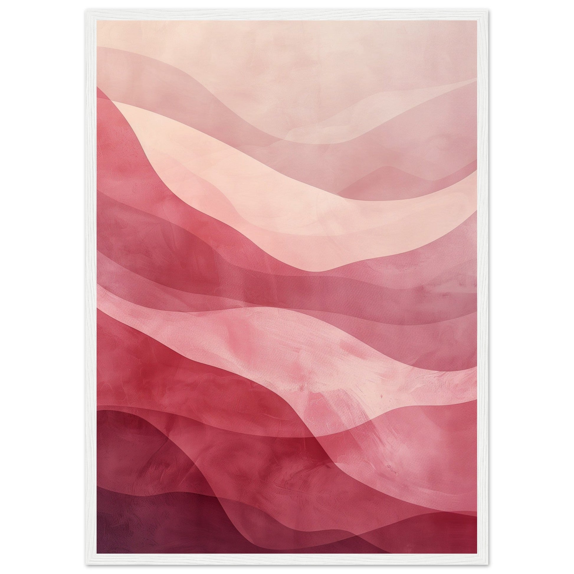 Poster Moderne Couleur Rose ( 50x70-cm-Bois-blanc)