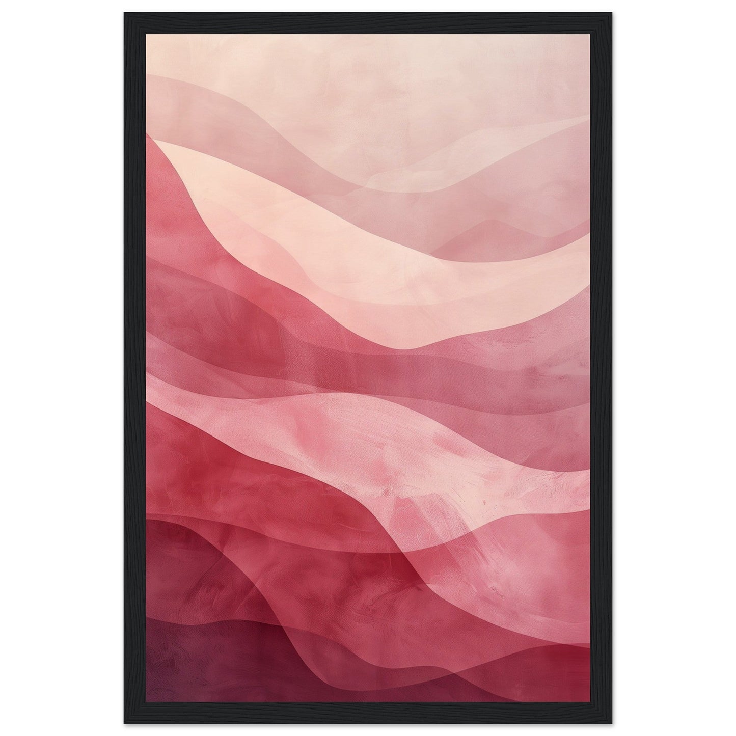 Poster Moderne Couleur Rose ( 30x45-cm-Bois-noir)