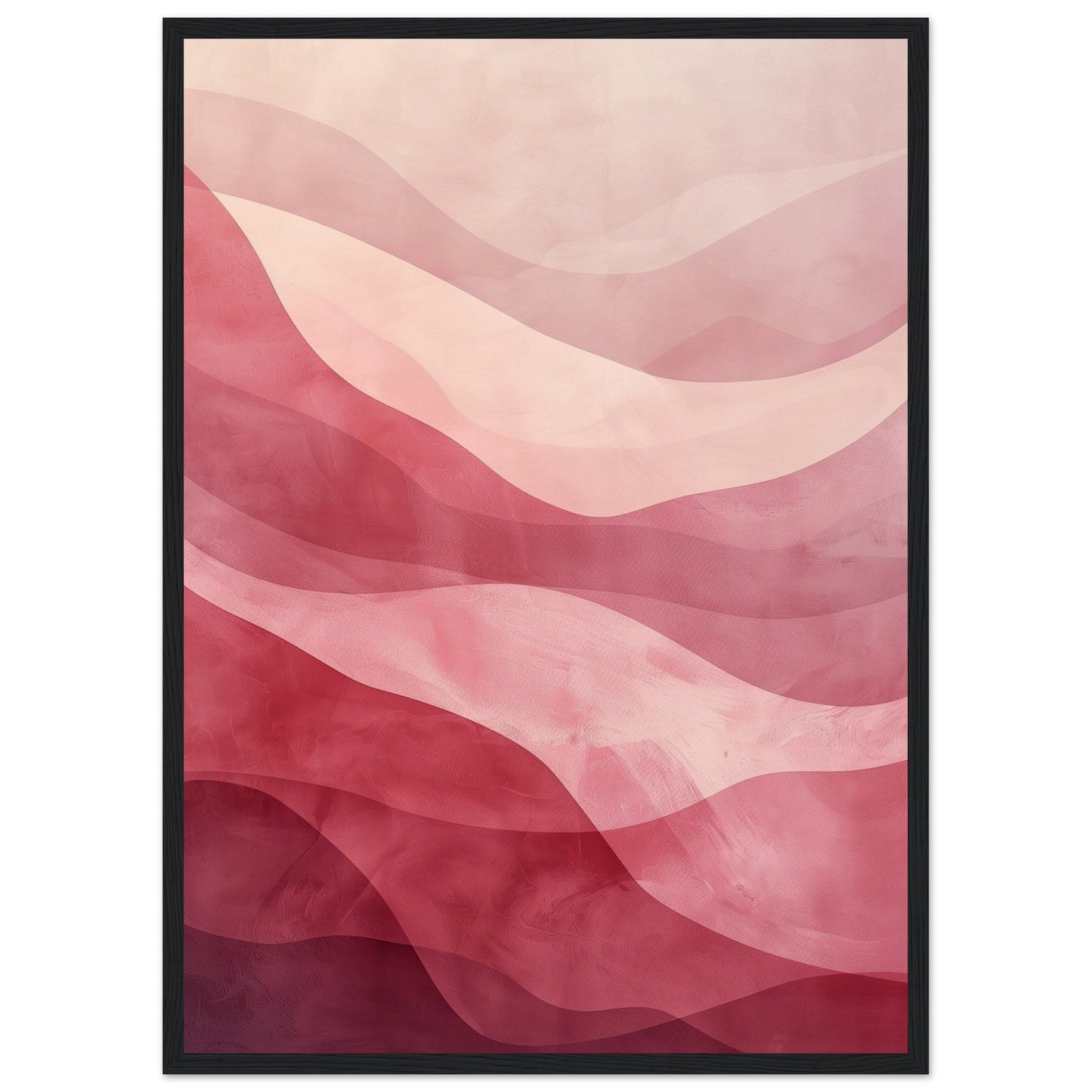 Poster Moderne Couleur Rose ( 50x70-cm-Bois-noir)