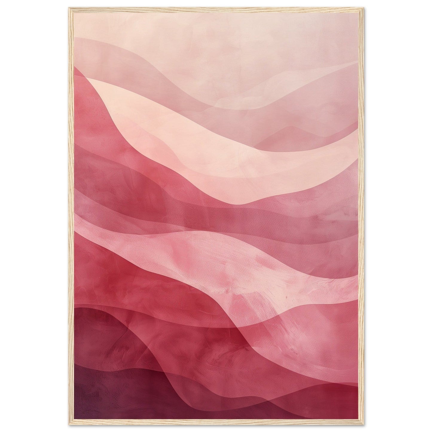 Poster Moderne Couleur Rose ( 70x100-cm-Bois-clair)