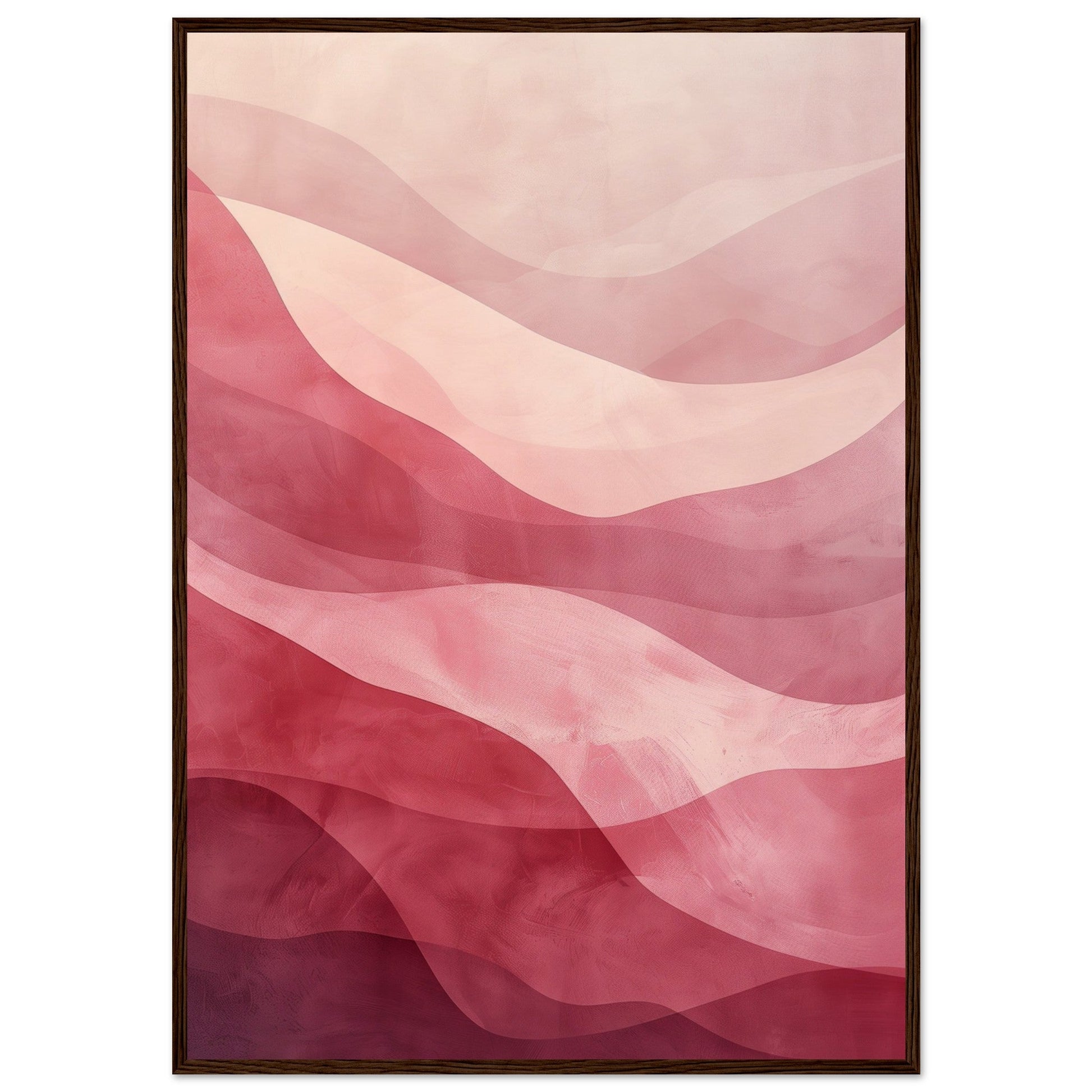 Poster Moderne Couleur Rose ( 70x100-cm-Bois-foncé)