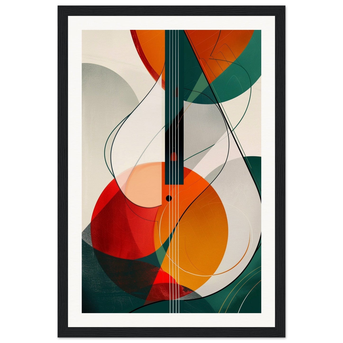 Poster Moderne Déco ( 30x45-cm-Bois-noir)