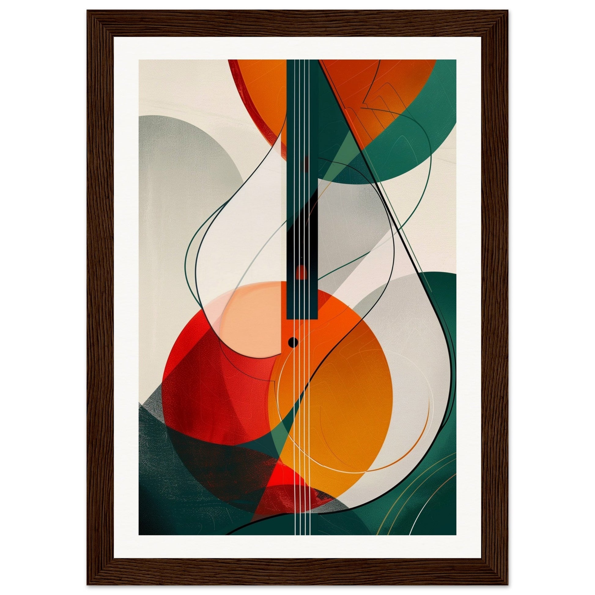 Poster Moderne Déco ( 21x29.7-cm-Bois-foncé)