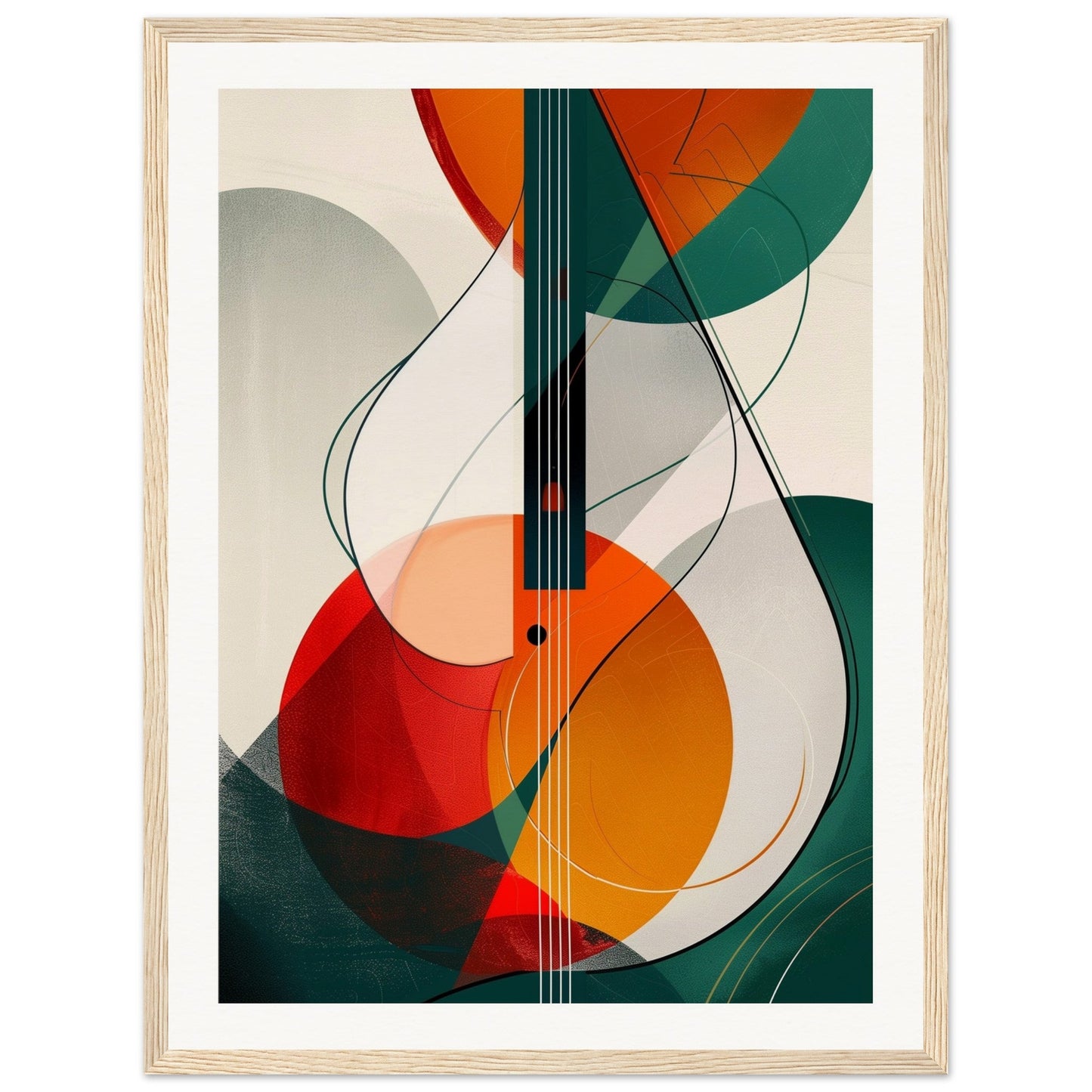 Poster Moderne Déco ( 45x60-cm-Bois-clair)